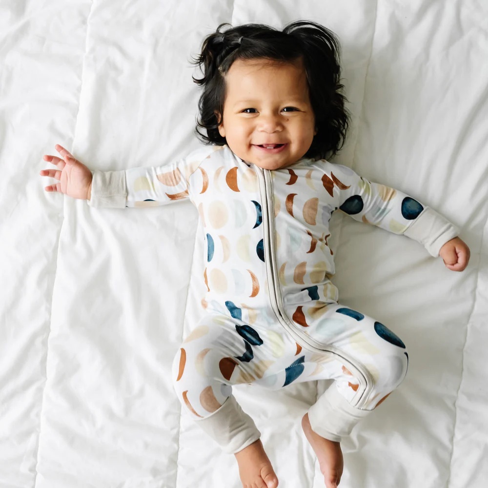 Little Sleepies Luna Neutral Zippy Pajamas